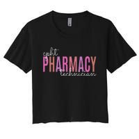 Cpht Certified Pharmacy Technician Tech Teams Medication Women's Crop Top Tee