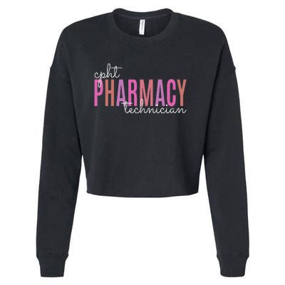 Cpht Certified Pharmacy Technician Tech Teams Medication Cropped Pullover Crew