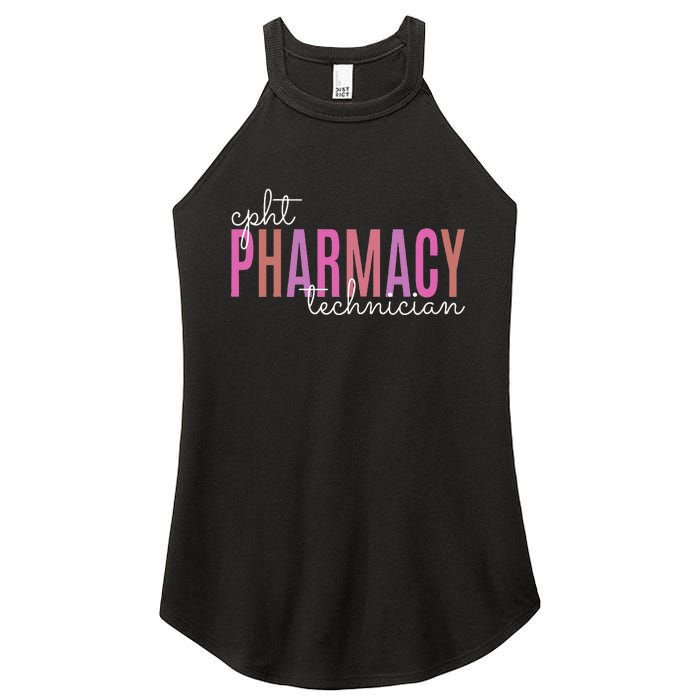 Cpht Certified Pharmacy Technician Tech Teams Medication Women's Perfect Tri Rocker Tank