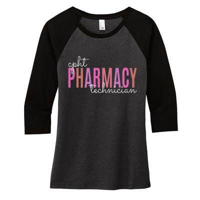 Cpht Certified Pharmacy Technician Tech Teams Medication Women's Tri-Blend 3/4-Sleeve Raglan Shirt