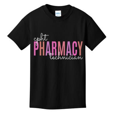 Cpht Certified Pharmacy Technician Tech Teams Medication Kids T-Shirt