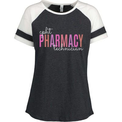 Cpht Certified Pharmacy Technician Tech Teams Medication Enza Ladies Jersey Colorblock Tee