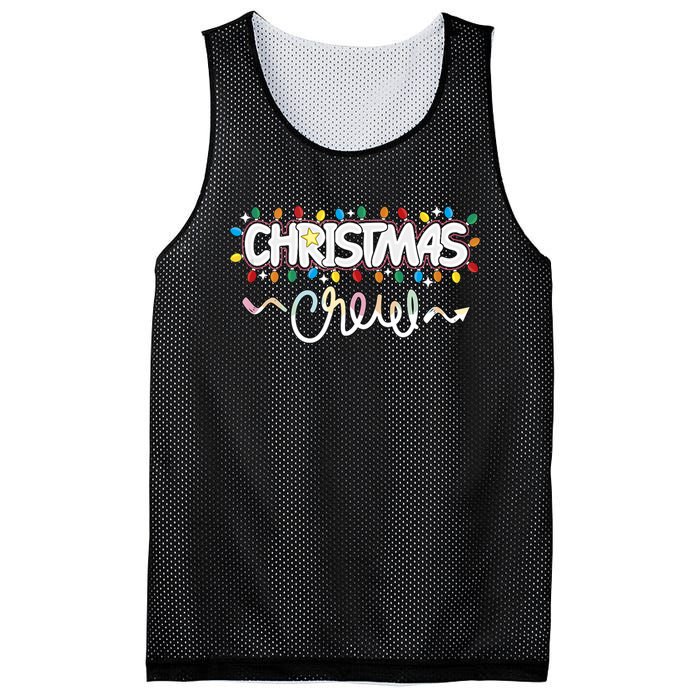 Christmas Crew Party Friends Merry Christmas Lights Family Tank Top Mesh Reversible Basketball Jersey Tank