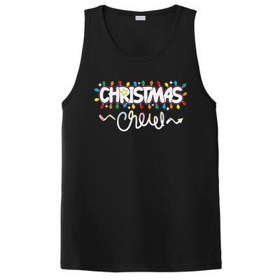 Christmas Crew Party Friends Merry Christmas Lights Family Tank Top PosiCharge Competitor Tank