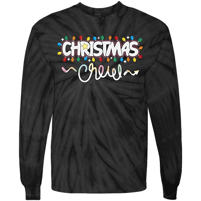 Christmas Crew Party Friends Merry Christmas Lights Family Tank Top Tie-Dye Long Sleeve Shirt