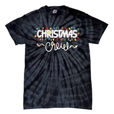 Christmas Crew Party Friends Merry Christmas Lights Family Tank Top Tie-Dye T-Shirt