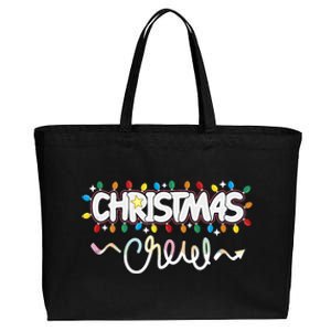 Christmas Crew Party Friends Merry Christmas Lights Family Tank Top Cotton Canvas Jumbo Tote