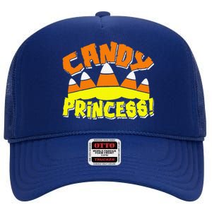 Candy Corn Princess Matching Family Halloween High Crown Mesh Back Trucker Hat