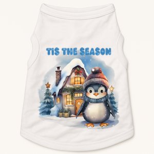 Christmas Cute Penguin Tis The Season Merry Christmas Funny Doggie Tank