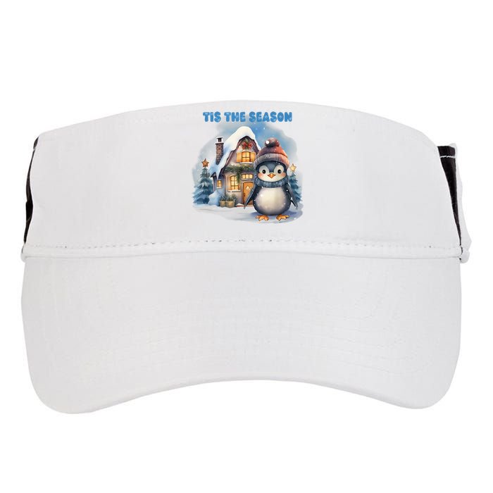 Christmas Cute Penguin Tis The Season Merry Christmas Funny Adult Drive Performance Visor