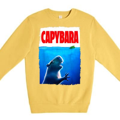 Classic Capybara Paws Lover Animals Outfits Capybaras Kawai Premium Crewneck Sweatshirt