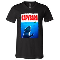 Classic Capybara Paws Lover Animals Outfits Capybaras Kawai V-Neck T-Shirt