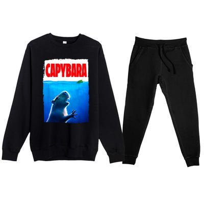 Classic Capybara Paws Lover Animals Outfits Capybaras Kawai Premium Crewneck Sweatsuit Set