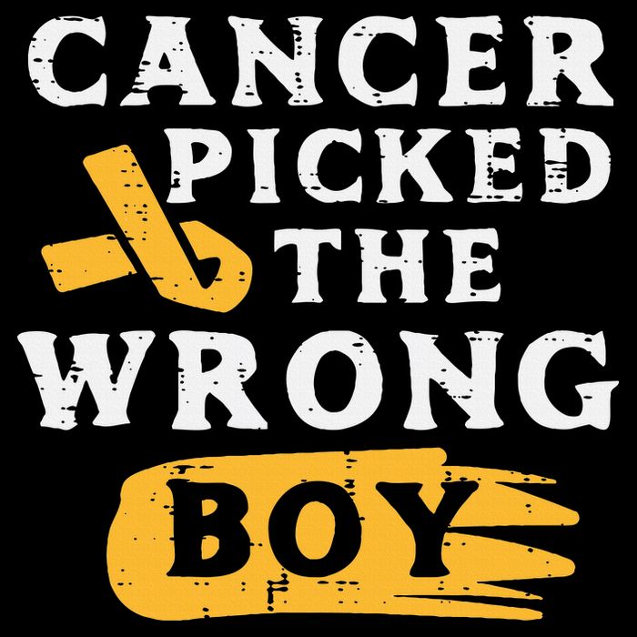 Childhood Cancer Picked The Wrong Boy Awareness Ribbon Impact Tech Backpack