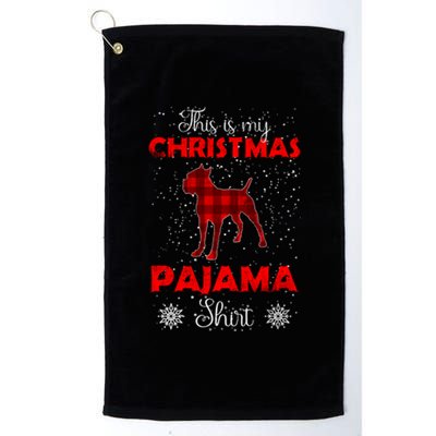 Cane Corso Plaid Christmas Lover Xmas Outfit Funny Gift Platinum Collection Golf Towel