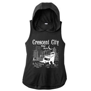 Crescent City Postal Service Messenger Otter Crescent City Ladies PosiCharge Tri-Blend Wicking Draft Hoodie Tank