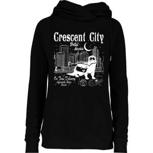 Crescent City Postal Service Messenger Otter Crescent City Womens Funnel Neck Pullover Hood