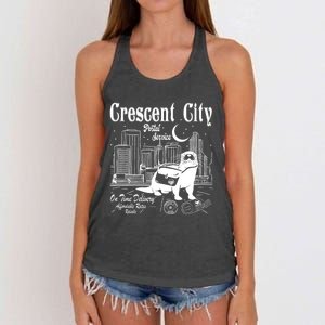 Crescent City Postal Service Messenger Otter Crescent City Women's Knotted Racerback Tank