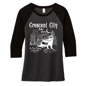 Crescent City Postal Service Messenger Otter Crescent City Women's Tri-Blend 3/4-Sleeve Raglan Shirt