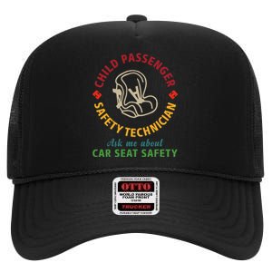 Cpst Child Passenger Safety Technician Car Seat Safety High Crown Mesh Back Trucker Hat