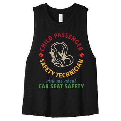 Cpst Child Passenger Safety Technician Car Seat Safety Women's Racerback Cropped Tank