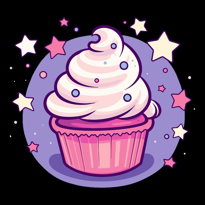 Cupcake Cute Pastel Kawaii Celestial Stars Baking Dessert Backpack