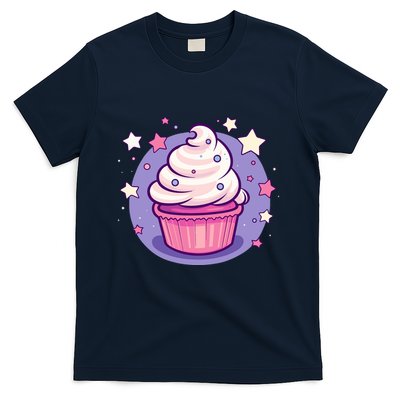 Cupcake Cute Pastel Kawaii Celestial Stars Baking Dessert T-Shirt