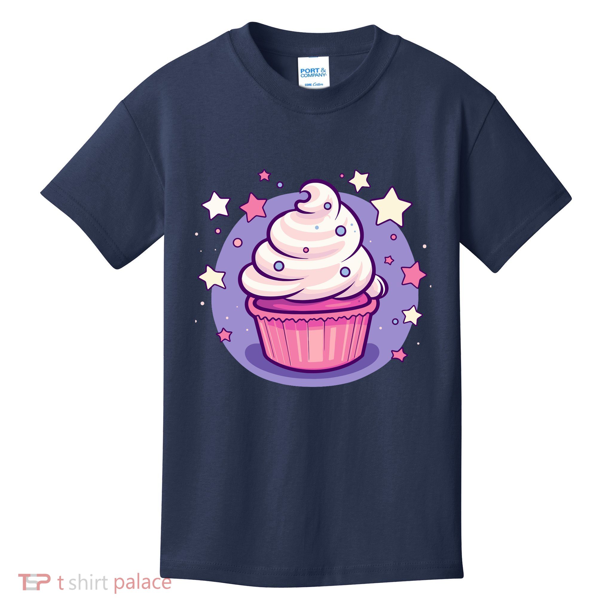 Cupcake Cute Pastel Kawaii Celestial Stars Baking Dessert Kids T-Shirt