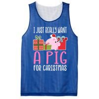 Cute Christmas Pig I Want A Pig Cool Gift Mesh Reversible Basketball Jersey Tank