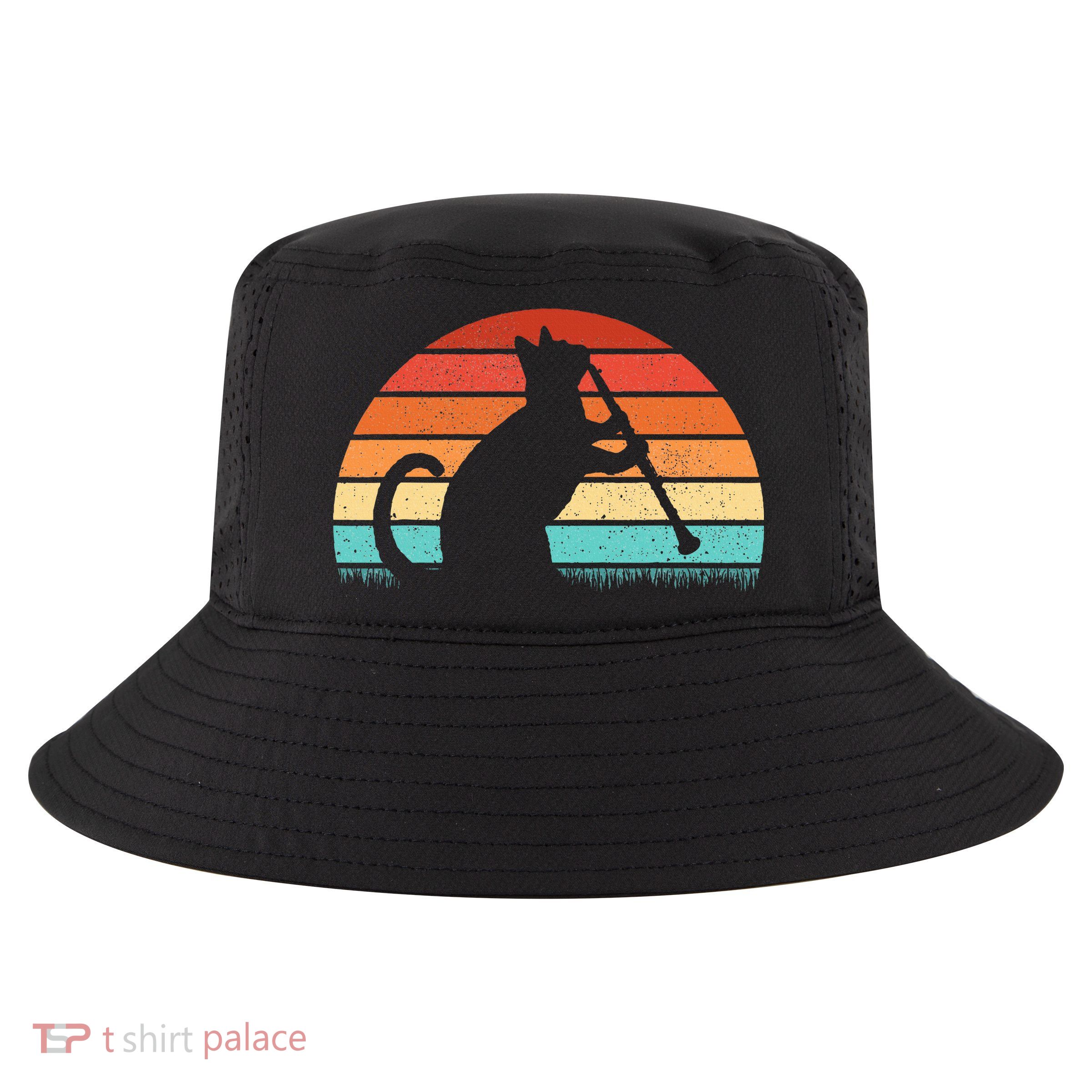Clarinet Cat Player Retro Clarinetist Music Lover Cool Comfort Performance Bucket Hat