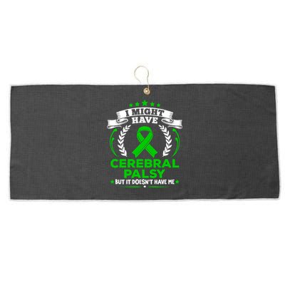 Cp Cerebral Palsy Doesn't Have Me Cerebral Palsy Awareness Gift Large Microfiber Waffle Golf Towel