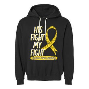 Childhood Cancer Pediatricians Ribbon Parents Mom Dad Gift Garment-Dyed Fleece Hoodie