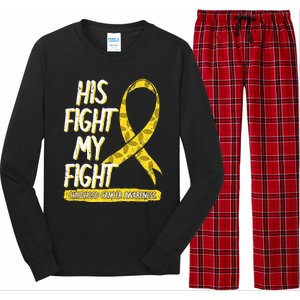 Childhood Cancer Pediatricians Ribbon Parents Mom Dad Gift Long Sleeve Pajama Set