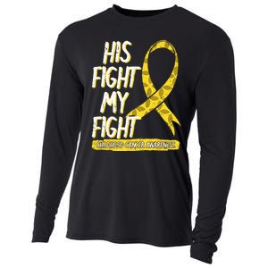 Childhood Cancer Pediatricians Ribbon Parents Mom Dad Gift Cooling Performance Long Sleeve Crew