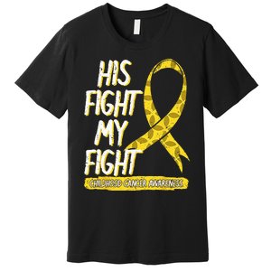 Childhood Cancer Pediatricians Ribbon Parents Mom Dad Gift Premium T-Shirt