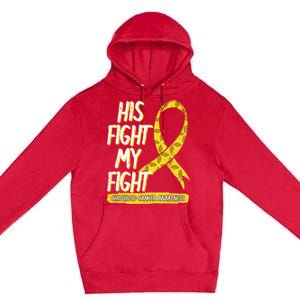 Childhood Cancer Pediatricians Ribbon Parents Mom Dad Gift Premium Pullover Hoodie