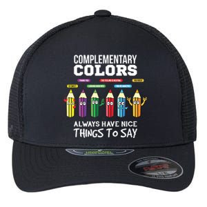 Complementary Colors Pun Artist Art Teacher Flexfit Unipanel Trucker Cap