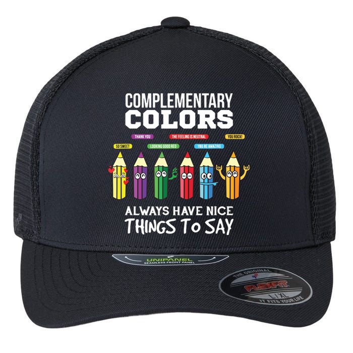 Complementary Colors Pun Artist Art Teacher Flexfit Unipanel Trucker Cap