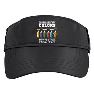 Complementary Colors Pun Artist Art Teacher Adult Drive Performance Visor