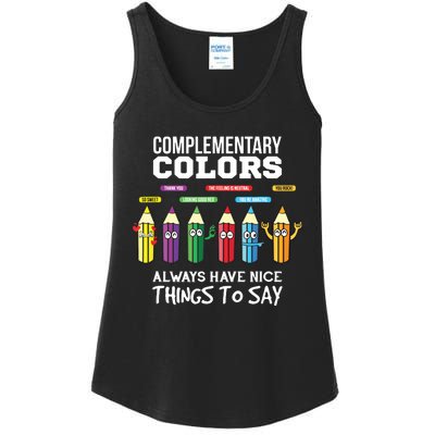 Complementary Colors Pun Artist Art Teacher Ladies Essential Tank