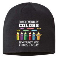 Complementary Colors Pun Artist Art Teacher Sustainable Beanie