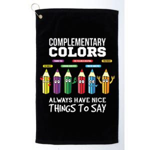 Complementary Colors Pun Artist Art Teacher Platinum Collection Golf Towel