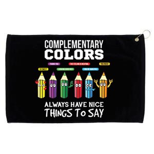 Complementary Colors Pun Artist Art Teacher Grommeted Golf Towel