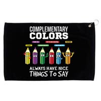 Complementary Colors Pun Artist Art Teacher Grommeted Golf Towel