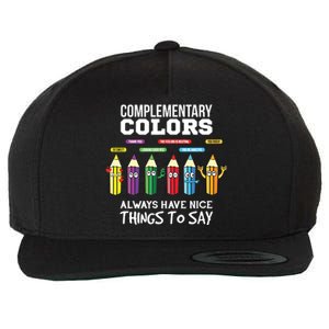 Complementary Colors Pun Artist Art Teacher Wool Snapback Cap