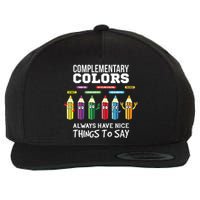 Complementary Colors Pun Artist Art Teacher Wool Snapback Cap