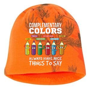 Complementary Colors Pun Artist Art Teacher Kati - Camo Knit Beanie