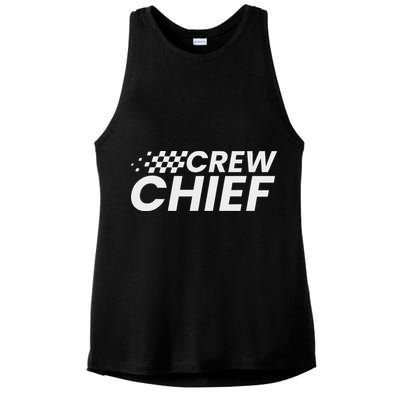 Crew Chief Pit Crew Racing Team Racer Car Ladies PosiCharge Tri-Blend Wicking Tank