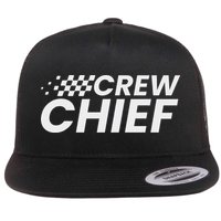 Crew Chief Pit Crew Racing Team Racer Car Flat Bill Trucker Hat