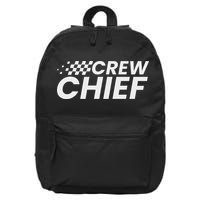 Crew Chief Pit Crew Racing Team Racer Car 16 in Basic Backpack